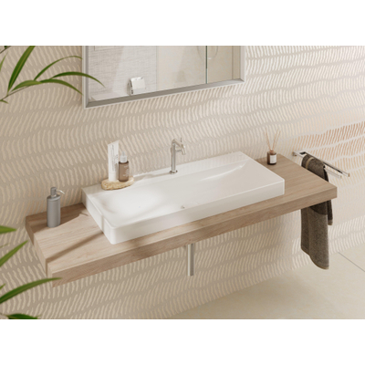 Hansgrohe Xelu Q wastafel - 100x48x8cm - 1 kraangat - opzet - wit