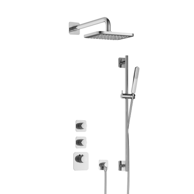 Hotbath Gal IBS40 regendoucheset inbouw - 2 functies - 35cm wandarm - 22cm vierkante hoofddouche - chroom
