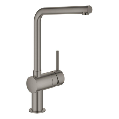 GROHE Minta Robinet de cuisine - haut - bec en L - hard graphite brossé