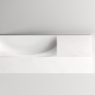 Clou Vale Lavabo - 38x19x7cm - trou de robinet pré-percé à droite - blanc mat