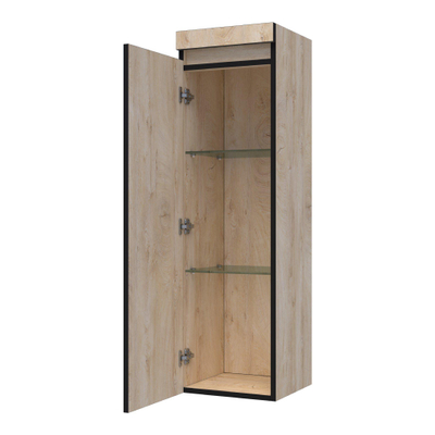 BRAUER Joy Edge Armoire colonne 35x35x120cm MFC Forest Wheat et noir mat