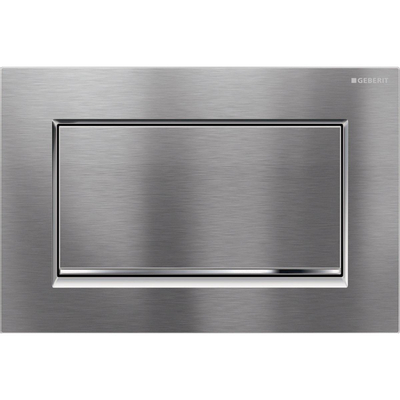 Geberit Sigma10 bedieningsplaat - 2-toets spoeling - rechthoekige knoppen - vergr.chroom geborsteld/glans chroom/ - verchroomd chroom mat