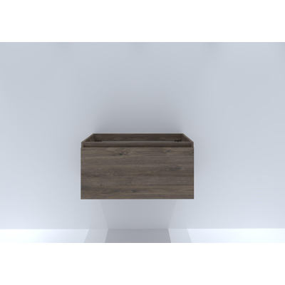 HR badmeubelen matrix meuble sous lavabo 80 cm 1 tiroir poignée barre en couleur espresso