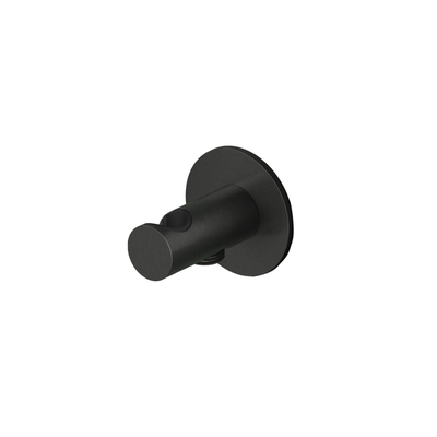 Hotbath Ace Wandsteun - met uitlaat - voor handdouche - zwart geborsteld PVD
