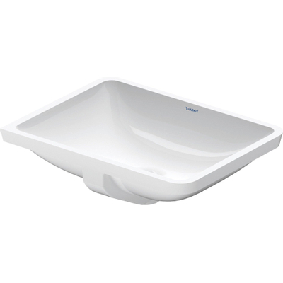Duravit Starck 3 Philippe Starck - 3 onderbouwwastafel - zonder kraangat - 49x36cm - met wondergliss - wit