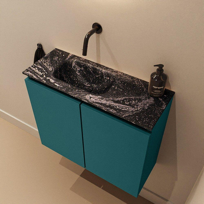 MONDIAZ TURE-DLUX 60cm toiletmeubel Smag. EDEN wastafel Lava positie links. Zonder kraangat.