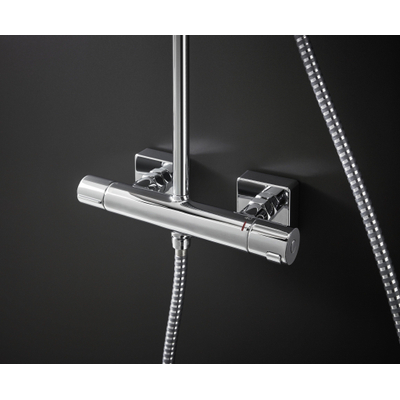 Hansgrohe Vernis showerpipe met thermostaat ecosmart chroom