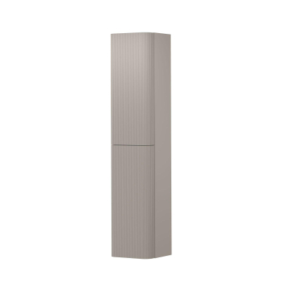 INK Concept R Hoge Kast - 35x35x169cm - 2 deuren - afgeronde hoeken - verticaal gefreesd - tbv grepen - rechtsdraaiend - mat kasjmier grijs
