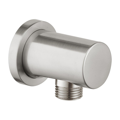 Grohe Rainshower Wandaansluitbocht - ronde rozet - Supersteel (RVS)