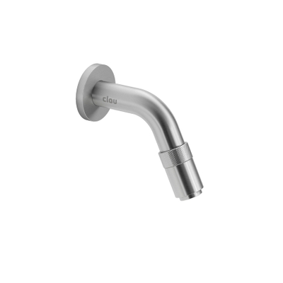 Clou Freddo 11 Robinet lave mains avec bec court et motage mural Inox brossé P9cm