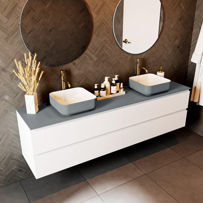 Mondiaz TOP 46 Topblad - 190x46x0.9cm - geschikt voor afdekplaat - Solid surface - Plata