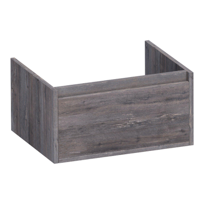 BRAUER Hope wastafelonderkast - 59x30x45.5cm - 1 softclose lade greeploos - 1 sifon uitsparing - Driftwood