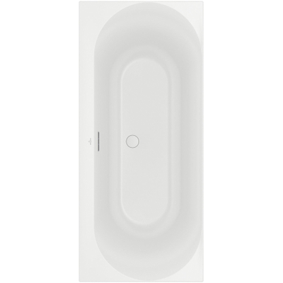 Villeroy & Boch Loop baignoire duo - 180x80cm - rectangulaire/baignoire intérieure ovale - acrylique Stone White mat