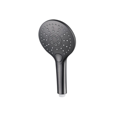 FortiFura Calvi Ensemble de douche avec douchette ronde, flexible en métal et robinet de douche Gunmetal PVD