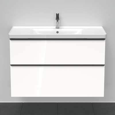 Duravit D-Neo Ensemble de meuble avec meuble sous-lavabo avec 2 tiroirs avec softclose 100x20x48cm incl. lavabo blanc brillant