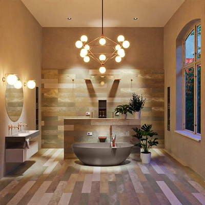 MONDIAZ FLOAT Baignoire îlot - 170x80cm - Smoke