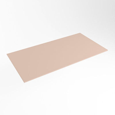 Mondiaz TOP 46 Topblad - 90x46x0.9cm - geschikt voor afdekplaat - Solid surface - Rosee