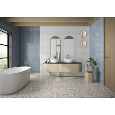 ÉCHANTILLON Terravito Girivo Carreau mural en céramique - 35x35cm - 9.2mm - Bleu