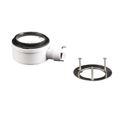 ZEZA Grade Douchebakafvoer - universeel - 90mm - 35l per min - zonder rooster - wit OUTLETSTORE
