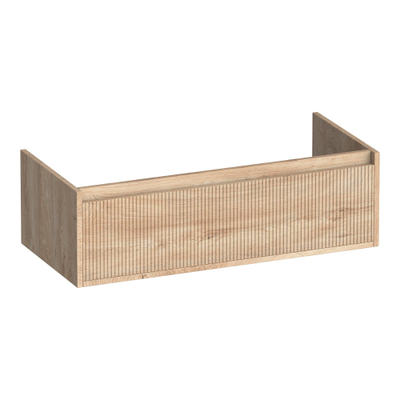 BRAUER Hope Wavy wastafelonderkast 100 1 softclose lade greeploos - 1 sifon uitsparing - Forest Wheat