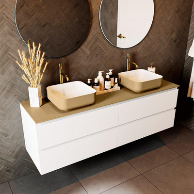 Mondiaz TOP 46 Topblad - 160x46x0.9cm - geschikt voor afdekplaat - Solid surface - Oro