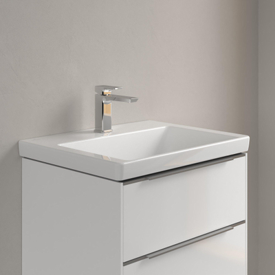 Villeroy & boch subway 3.0 lavabo de meuble 60x47x16.5cm rectangle dessous non coupé 1 trou pour robinet sans trou de trop-plein blanc alpin céramique brillante