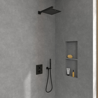 Villeroy & Boch Universal Showers hoofddouche - 25cm - vierkant - mat zwart