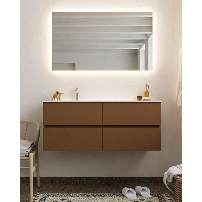 Mondiaz VICA ensemble de meuble de salle de bain - 120cm - meuble sous-vasque repos - 4 tiroirs - lavabo moon gauche - 1 trou de robinet - version XL 60cm haut