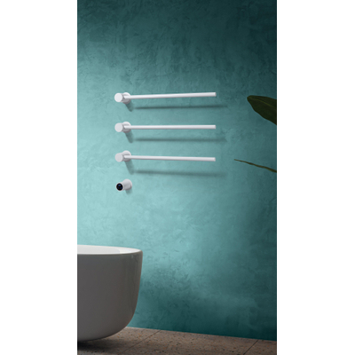 Rosani THREE Radiateur sèche-serviettes électrique - 52x54x13cm - 30 watts - blanc mat