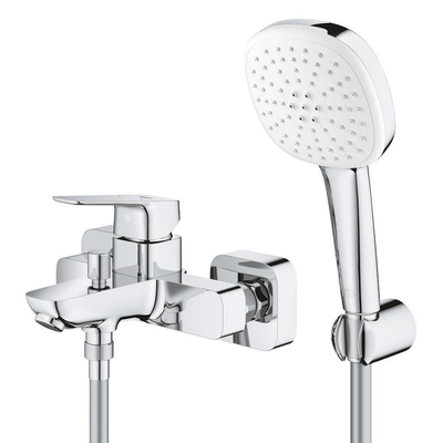 Grohe Cubeo Badmengkraan - met omstel - handdouche - doucheslang - chroom