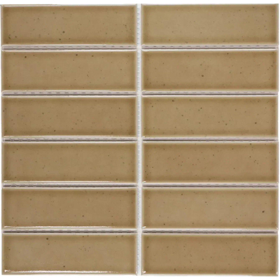 The Mosaic Factory Barcelona mozaïektegel - 29x29cm - 6.5mm - rechthoek - glans toffee (bruin)