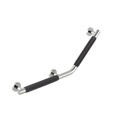Geesa Comfort & Safety Barre murale 135° - Droite Chrome (y compris poignées antidérapantes)