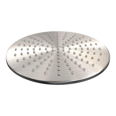 BRAUER Brushed Carving douche de pluie encastrée thermostatique - 3 voies - ronde - ensemble 94 - pomme de douche 30cm - bras mural courbé - douchette 3 jets - flexible de douche - barre de douche intégrée - inox brossé PVD