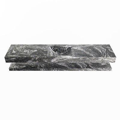 Mondiaz ALAN-DLUX Ensemble de meuble - 200cm - meuble Lava mat - 0 tiroirs - Lavabo Cloud Lava suspendu - vasque Centre - 1 trou de robinet