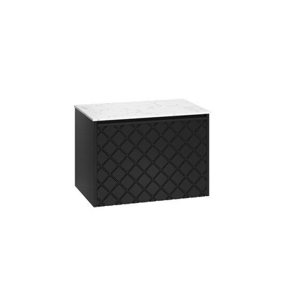 Crosswater Infinity Wastafelblad - 71x45x1cm - marble - marble effect (wit)