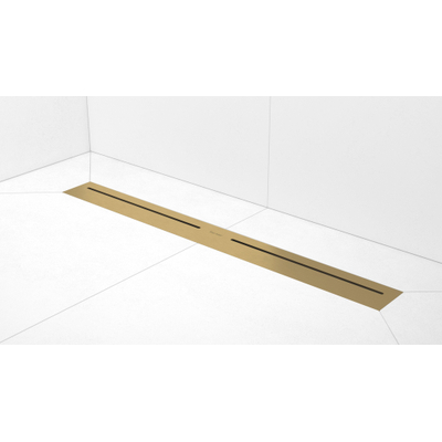 Easy Drain Pureflow Douchegoot - 80cm - dryphon - geborsteld messing