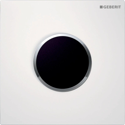 Geberit Type10 urinioir bedieningsplaat - 230V- ronde knop - wir/glans - chroom (wit)