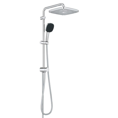 GROHE Vitalio Comfort 250 QuickFix Regendoucheset - hoofddouche - 25cm - vierkante handdouche - 2 straalsoorten - chroom