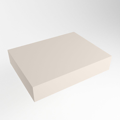 Mondiaz TOP 46 Topblad - 40x41x12cm - geschikt voor afdekplaat - Solid surface - Linen