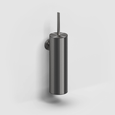 Clou Flat toiletborstelgarnituur wandmodel gunmetal geborst. PVD