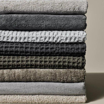 Blomus Riva Gasten handdoeken - set van 2 - breedte 30cm - lengte 50cm - Zwart