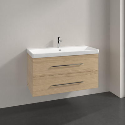 Villeroy & Boch Avento wastafelonderkast - 97.6x51.4cm - 2 lades - Nordic Oak (hout)