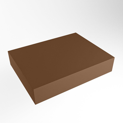 Mondiaz TOP 46 Topblad - 50x41x12cm - geschikt voor afdekplaat - Solid surface - Rust