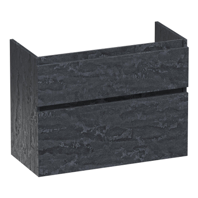 BRAUER Delight wastafelonderkast ondiep - 80x39x60cm - 2 softclose lades - greeploos - 1 sifon uitsparing - Damascus