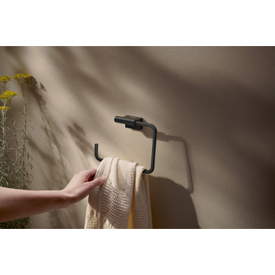 Hansgrohe AddStoris S handdoekring mat zwart