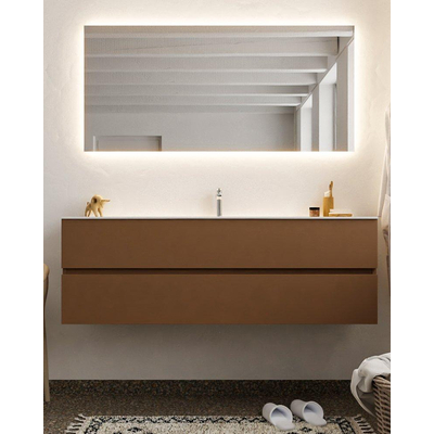 Mondiaz VICA ensemble de meuble de salle de bain - 150cm - meuble sous-vasque reposant - 2 tiroirs - lavabo moon milieu - 1 trou de robinet - version XL 60cm haut