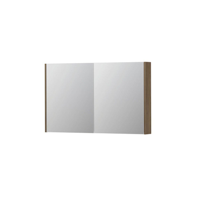 INK SPK2 spiegelkast – 120x74x14 cm – 2 deuren, dubbelzijdige spiegeldeuren – Zuiver Eiken mat