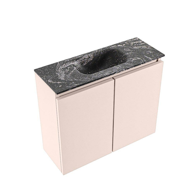 MONDIAZ TURE-DLUX meuble de toilette 60 cm Rosee. Lavabo EDEN Lava position centrale. Avec 1 trou de robinet.
