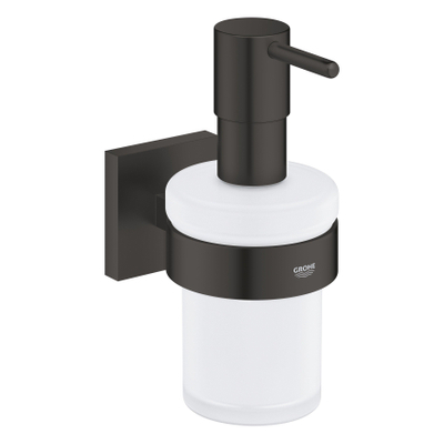 GROHE Start Cube zeepdispenser - 160ml - vierkant - met houder - mat zwart