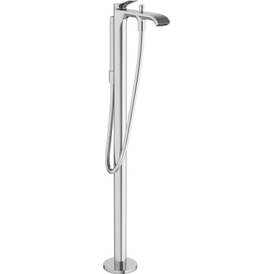 Hansgrohe Vivenis Mitigeur de baignoire sur pied en applique avec ensemble douchette chrome